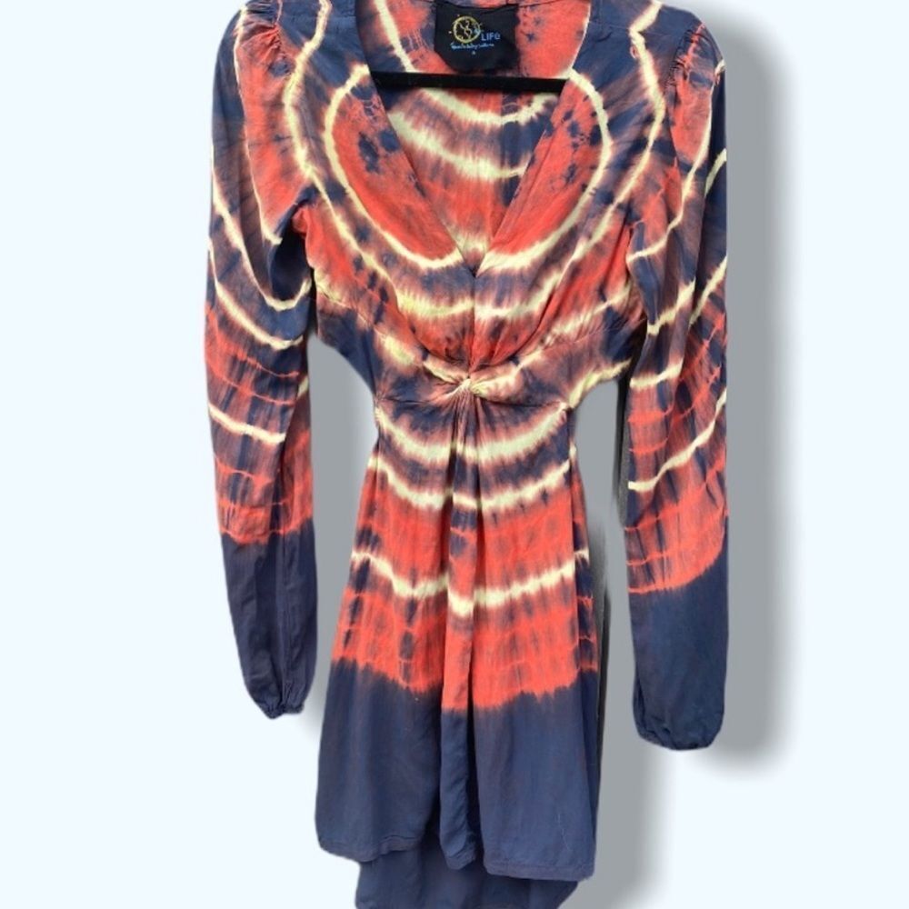 Blue Life Tie-Dye Dress
